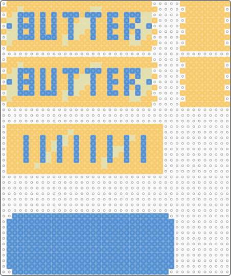 3D Butter Stick - yellow,light blue