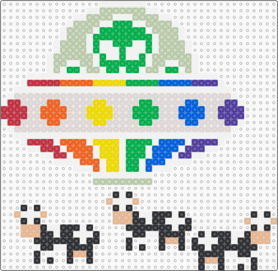 Trippy UFO - green,beige