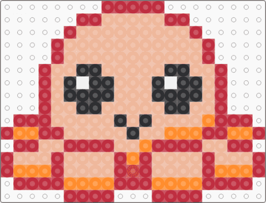 Smiley Octopus remix - red,beige