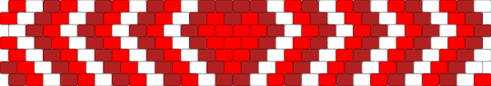 Heart peyote stitch - red,white,heart,kandi