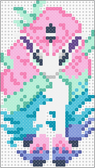Ponyta (Galarian) - light blue,pink,pokemon,ponyta