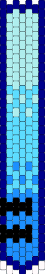 Miku tie with outline - purple,light blue
