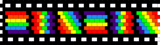Rainbow camera roll (remix) - black,red,film strip,rainbow,even stich,peyote
