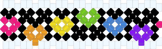 Rainbow Heats Zigzag - white,purple,yellow,light blue,colorful,hearts,rainbow,x base