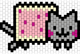 nyan cat >:3c - nyan cat,meme,poptart,whimsical,internet,sensation,playful,nostalgia,gray,pink