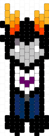 silly little cronus - black,orange,beige,blue,homestuck,character