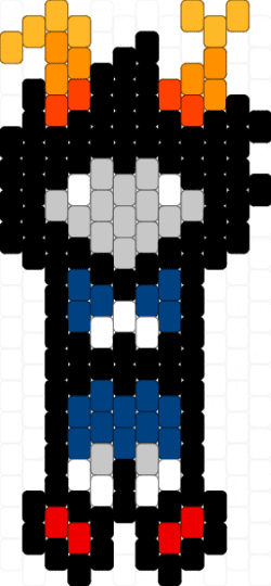 Silly little Aranea - black,orange,beige,blue,homestuck,character
