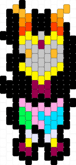 Silly little Feferi - black,yellow,pink,colorful,homestuck,character