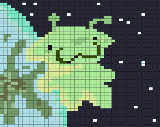 alien cat - black,teal,light blue,alien