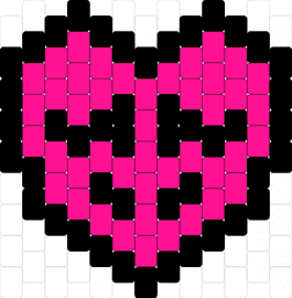 just a funky little heart - heart,love,simple,pink,black