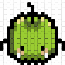 stardew valley junimo flat - junimo,stardew valley,fruit,video game,apple,green