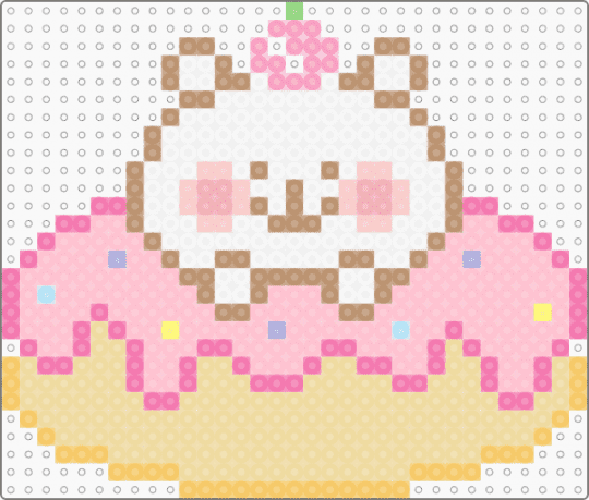 donut bear - beige,pink