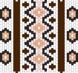 western bag panel - white,beige,brown