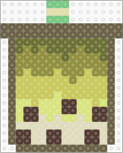 Matcha Boba - tan,green,gold