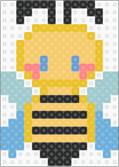 Cute Busy Bee - yellow,light blue
