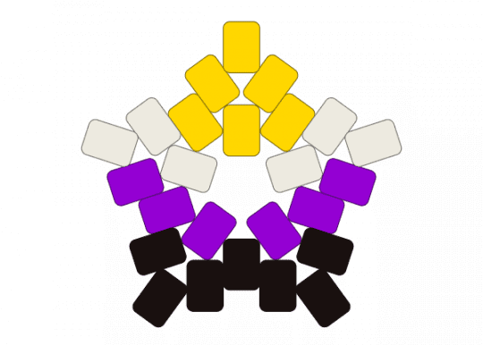 Non binary - purple, yellow