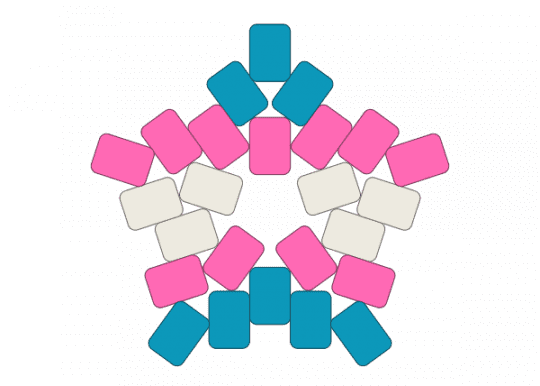 Trans star - light blue, pink