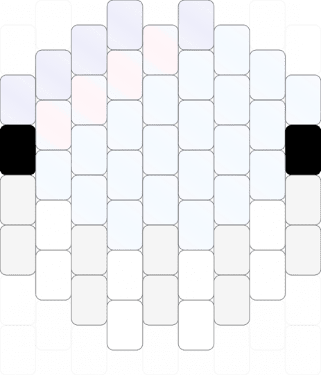 TADC bubble charm - white