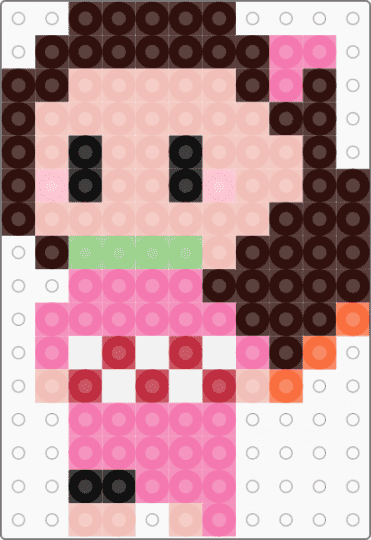 nezuko - beige, brown, pink