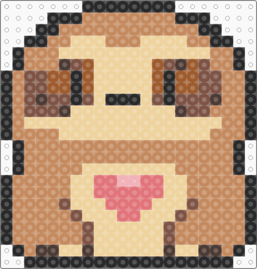Sloth Heart - animal, baby, baby animal, beige, cute, heart, sloth, small, small charm, tan