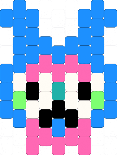 Pilby - light blue,pink,pilby,regretevator,caterpillar,clown