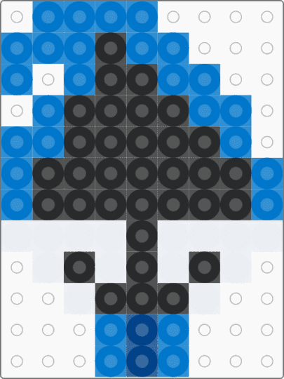 Lancer perler - white,blue,lancer,deltarune,silly