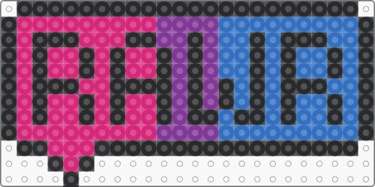 Bi Rawr - pink,blue