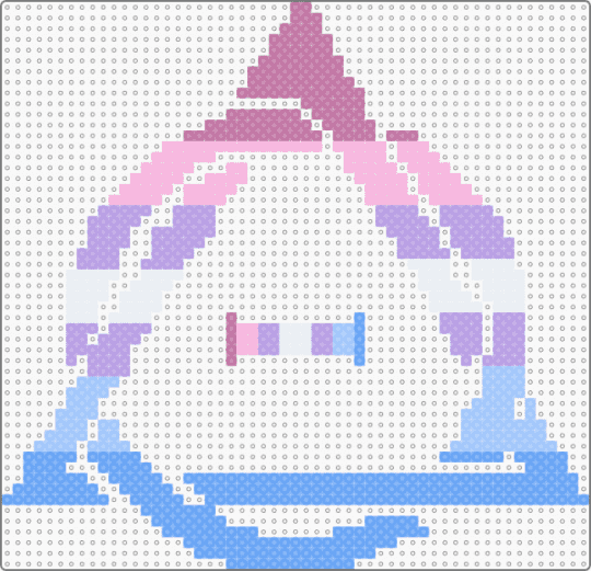 Bigender flag :3 🩷💜🤍🩵💙 - pink,light blue