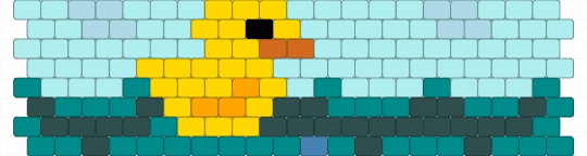 duckie - teal,light blue