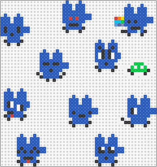 8 fours - blue,four,four bfb,bfdi,four tpot,tpot,bfb,four charm,four kandi charm