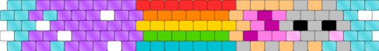 Nyan cat peyote - beige,orange,teal,purple,nyan cat,cat,rainbow,space,pop tartt,cute,kawaii,pink