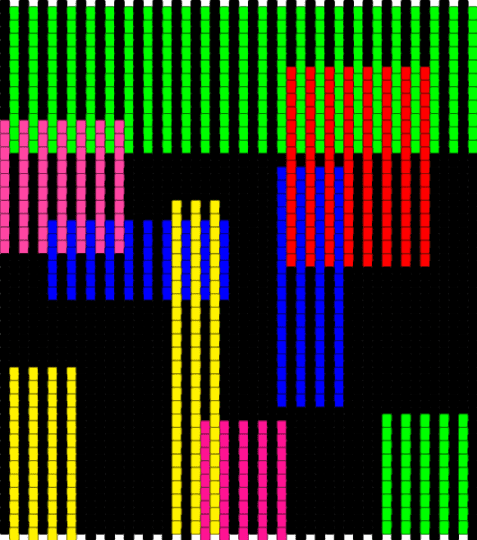 Weird funky panel - black,green