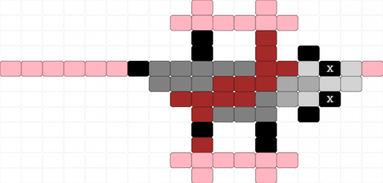 Lil Opossum - pink,red,gray