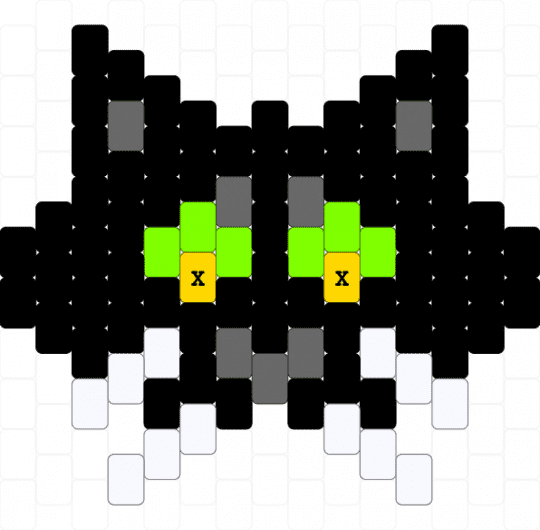 Funny Cat Creature - black, gray, green