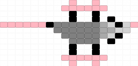 Kandi Opossum - pink,gray