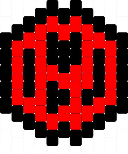 smaller Clancy twenty one pilots trinket - black, red
