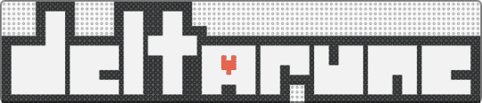 Deltarune Logo - cotdtypography, deltarune, deltarune logo, logo, perler, perler bead, toby fox, toby fox dog, white