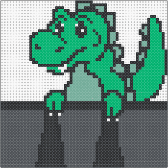 Dinosaur at the rail - dubstep,edm,music,headbang,green,gray,dinosuar,rail,lostlands