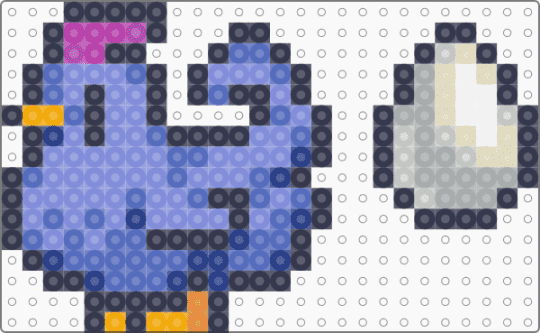 Stardew Chicken Blue mini - purple,blue
