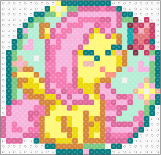 Smol Fluttershy - pink,teal,yellow,light blue,fluttershy,pastel,mlp,small