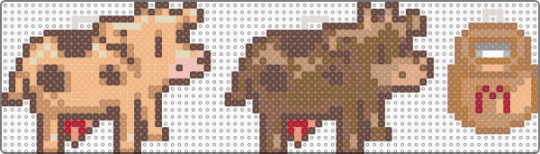 Stardew Cows Mini - brown,beige,tan