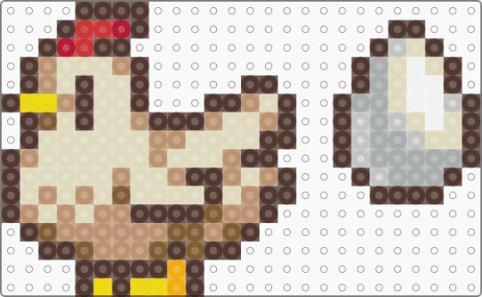 Stardew Chicken White mini - brown,beige