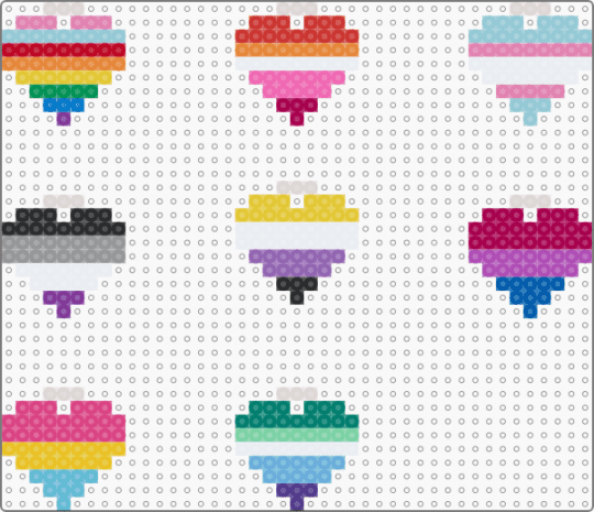 Pride Mini Rotator Charms - pink,yellow,light blue
