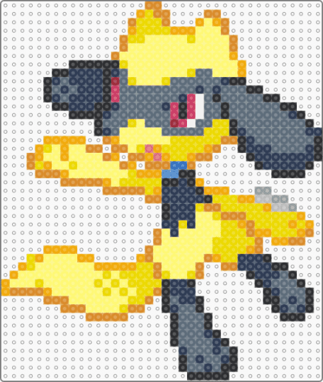 Shiny Riolu - purple,gray,orange,yellow,riolu,pokemon,shiny