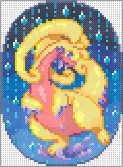 Shiny Goodra Wall Art - yellow,purple,light blue,colorful,goodra,pokemon,shiny,rain