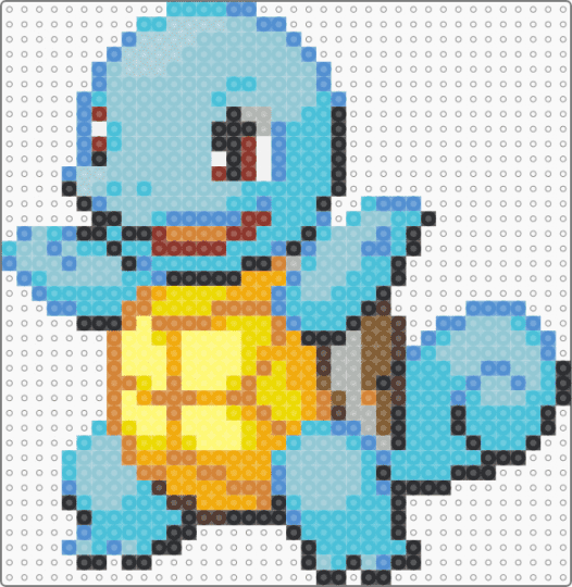 Squirtle Sprite - light blue,orange