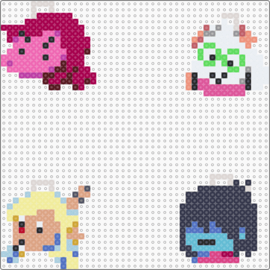 Deltarune Charms - pink,yellow,beige,purple