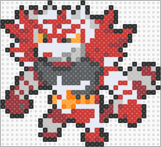 Shiny Incineroar Gen 8 Sprite - gen 8, incineroar, pokemon, red, starter