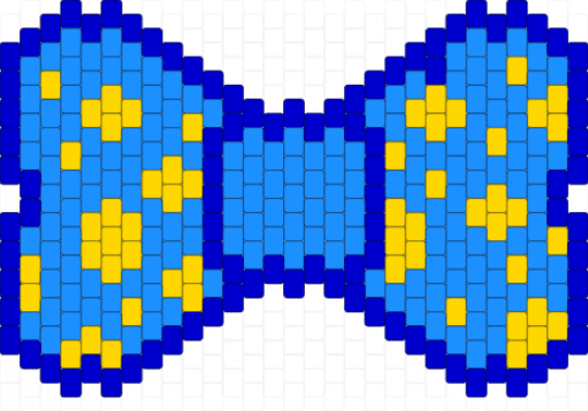 fan’s bowtie II - light blue,fan,ii,inanimate insanity,osc,bowtie,charm,blue,yellow