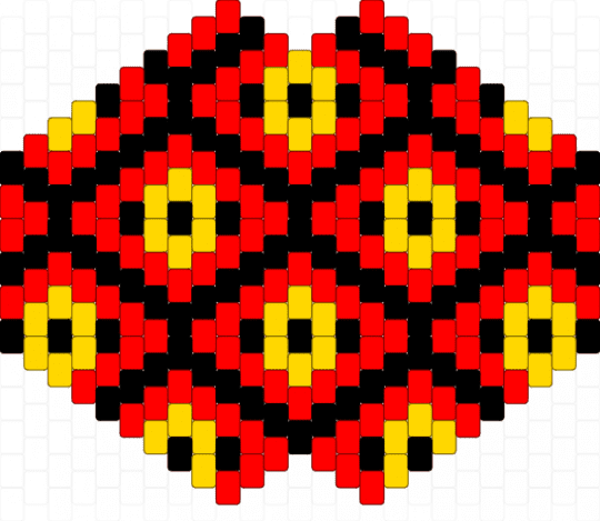 folly kandi mask - red,yellow